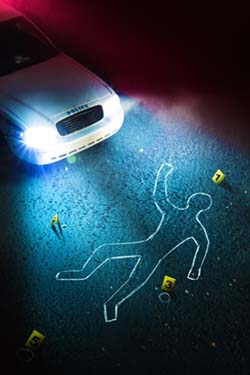 murder scene stock photo